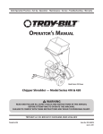 Troy-Bilt 410 Chipper User Manual
