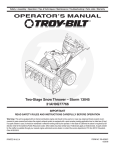 Troy-Bilt 31AH9Q77766 Snow Blower User Manual