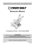 Troy-Bilt 2690XP Snow Blower User Manual