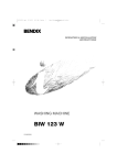 Tricity Bendix BIW 123 W Washer User Manual