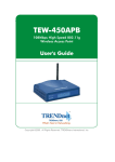 TRENDnet 108Mbps High Speed 802.11g Wireless Access Point Network Router User Manual