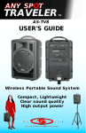 Traveler AS-TV8 Speaker System User Manual