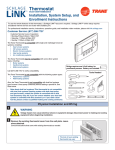 Trane TZEMT400BB32MAA Thermostat User Manual