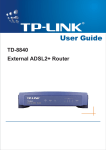 TP-Link External ADSL2+ Rounter Network Router User Manual