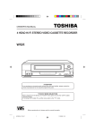 Toshiba W525 VCR User Manual