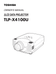 Toshiba TLP-X4100U Projector User Manual