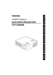 Toshiba TLF-XD2000 Projector User Manual