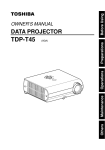 Toshiba TDP-T45 Projector User Manual