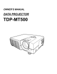 Toshiba TDP-MT500 Projector User Manual