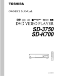Toshiba SD-3750 DVD Player User Manual