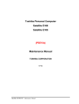 Toshiba SATELLITE E105 Personal Computer User Manual