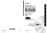 Toshiba RD-XS32SC Speaker System User Manual