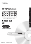 Toshiba RD-XS24SB DVD Recorder User Manual
