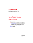 Toshiba PT530U02500E Laptop User Manual