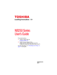 Toshiba NB250 Personal Computer User Manual