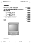 Toshiba MV13Q41 TV VCR Combo User Manual