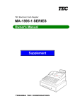 Toshiba MA-1595-1 Series Cash Register User Manual