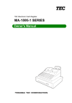 Toshiba MA-1595-1 Cash Register User Manual