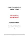 Toshiba L630 Laptop User Manual