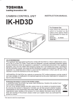Toshiba IK-HD3D Security Camera User Manual