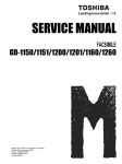 Toshiba GD-1151 Fax Machine User Manual