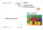 Toshiba FC22 Fax Machine User Manual