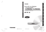 Toshiba D-RW2SU/D-RW2SC DVD Recorder User Manual