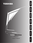 Toshiba CN27V71 CRT Television User Manual