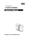 Toshiba B-SP2D Printer User Manual