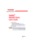Toshiba A60 Personal Computer User Manual