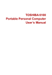 Toshiba 6100 Personal Computer User Manual