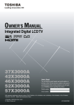 Toshiba 57X3000A Flat Panel Television User Manual