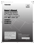 Toshiba 50HM67 Projection Television User Manual