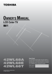 Toshiba 42WL68A Flat Panel Television User Manual