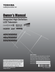 Toshiba 40UX600U Flat Panel Television User Manual