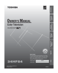 Toshiba 34HF84 Flat Panel Television User Manual