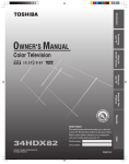 Toshiba 34HDX82 Flat Panel Television User Manual
