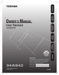 Toshiba 34AS42 CRT Television User Manual