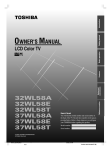 Toshiba 32RV525RZ Flat Panel Television User Manual