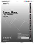 Toshiba 32A35 CRT Television User Manual