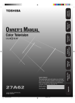 Toshiba 27A62 CRT Television User Manual