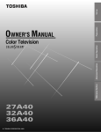 Toshiba 27A40 CRT Television User Manual