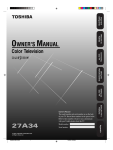 Toshiba 27A34 CRT Television User Manual