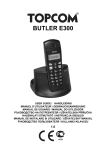 Topcom E300 Cordless Telephone User Manual