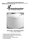 Toastmaster tbr2 Bread Maker User Manual