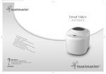 Toastmaster TBR20HCAN Bread Maker User Manual