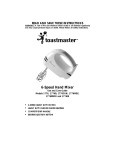 Toastmaster 1776 Mixer User Manual