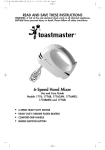 Toastmaster 1776BMEX, 1776IB Mixer User Manual
