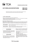 TOA Electronics WM-4220 Musical Instrument User Manual