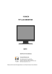 TOA Electronics 15RTV Computer Monitor User Manual